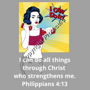 Sports Girl - Philippians 4:13  I can do all things through Christ who strengthens me. Design