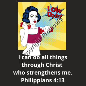 Sports Girl - Philippians 4:13  I can do all things through Christ who strengthens me. Design