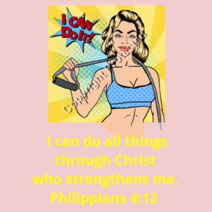 Sports Girl - Philippians 4:13 I can do all things through Christ who strengthens me. Design