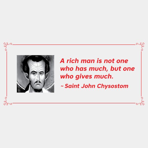A rich man is not St John Chrys Thumbnail