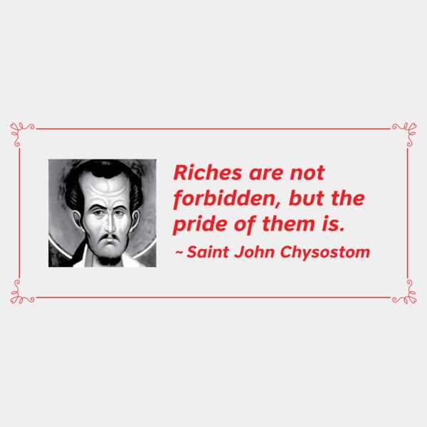 Riches are not forbidden St John Chrys Thumbnail