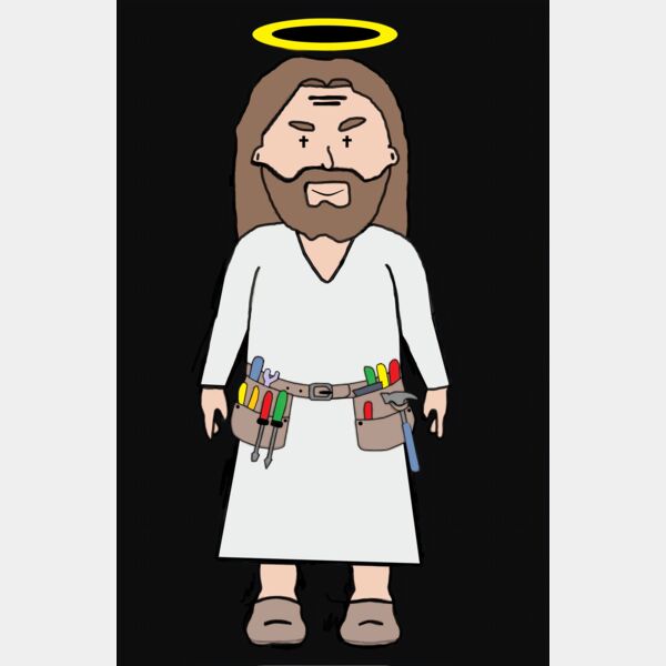 Tradie Jesus Black Background Thumbnail